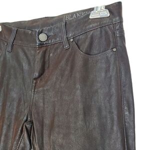 Blank NYC Vegan / Faux Leather Dark Brown Skinny Pants Size 26
